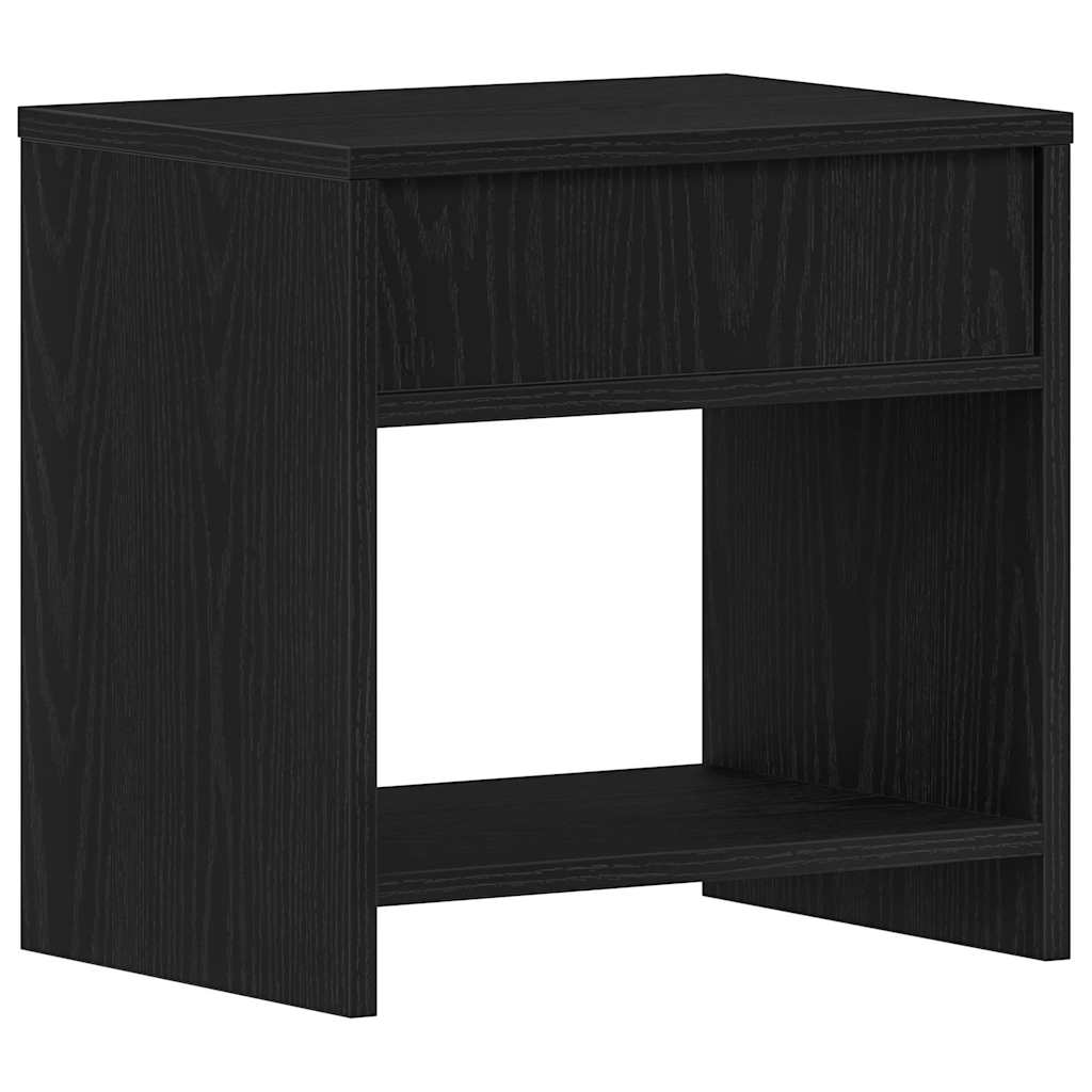 sengebord 40x30x40 cm konstrueret træ sort egetræsfarve