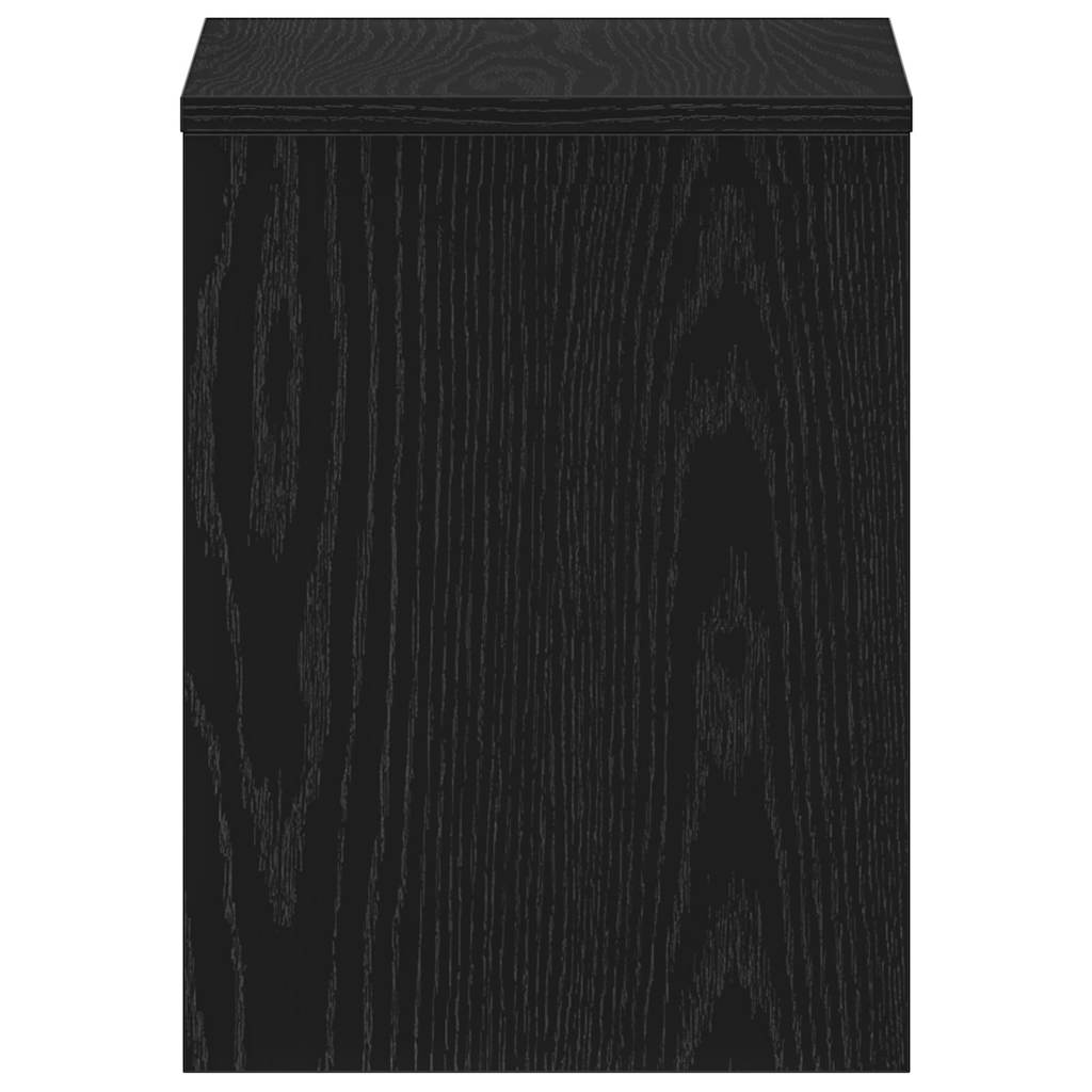 sengeborde 2 stk. 40x30x40 cm konstrueret træ sort egetræsfarve