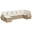 sofasæt til haven 7 dele med hynder polyrattan beige