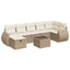 sofasæt til haven 8 dele med hynder polyrattan beige