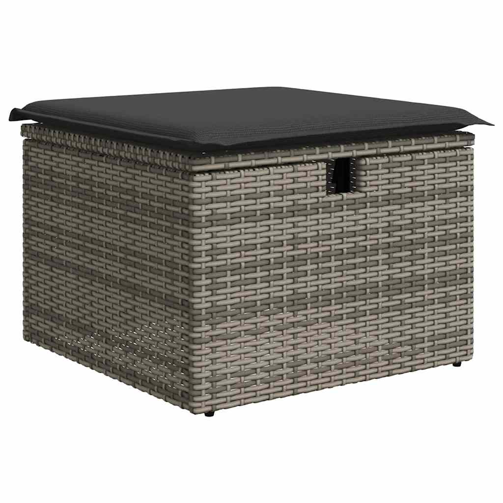 sofaesæt til haven 7 dele med hynder polyrattan grå