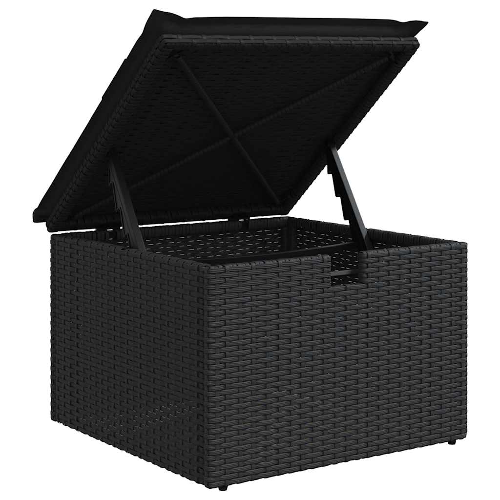 sofasæt til haven 8 dele med hynder polyrattan sort