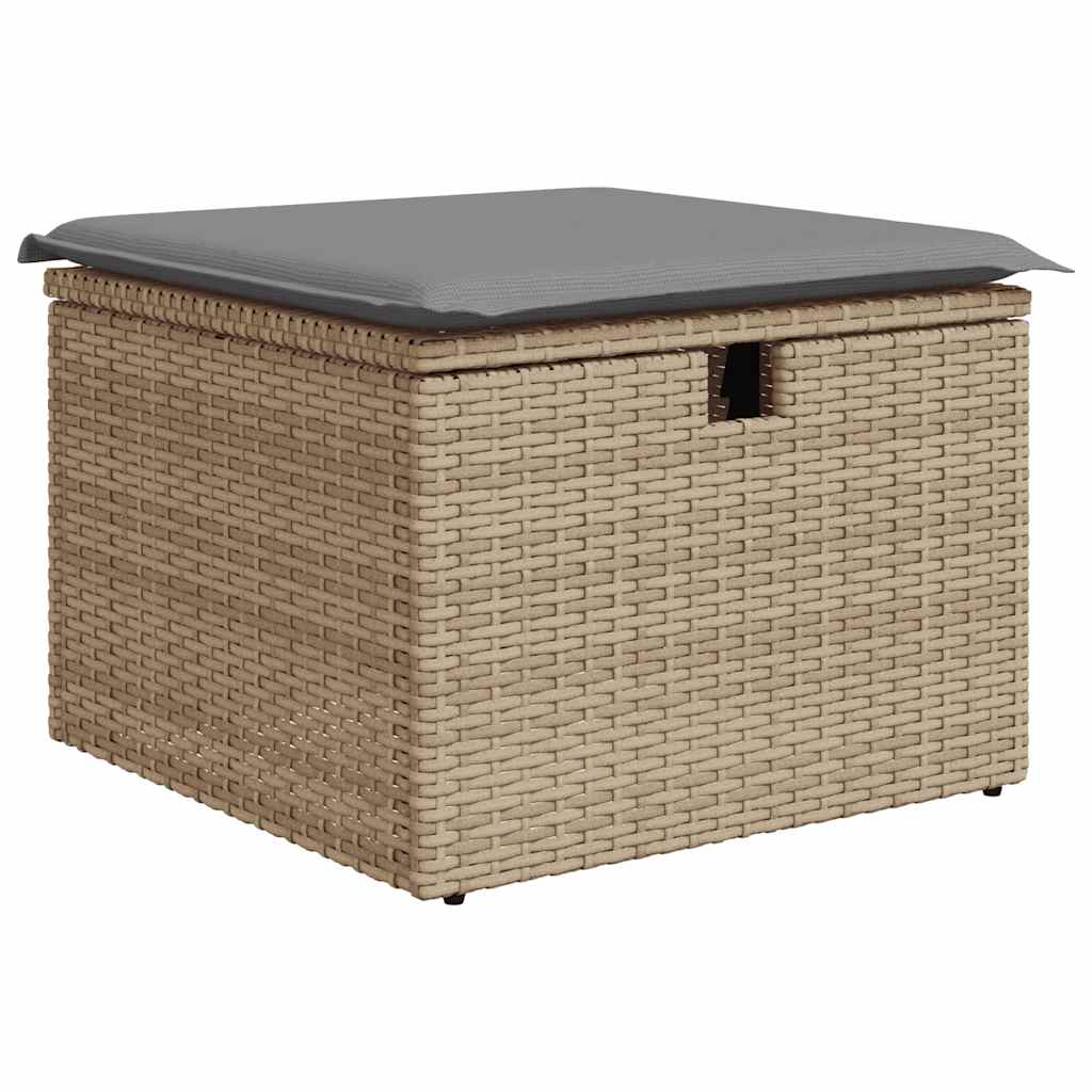 sofasæt til haven 8 dele med hynder polyrattan beige