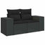 sofasæt til haven 9 dele med hynder polyrattan sort
