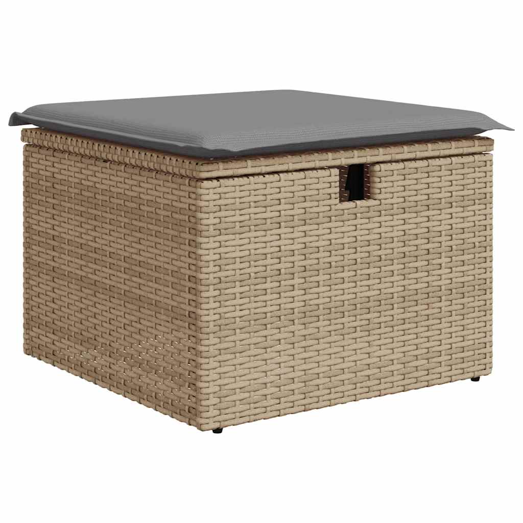 sofasæt til haven 4 dele med hynder polyrattan beige