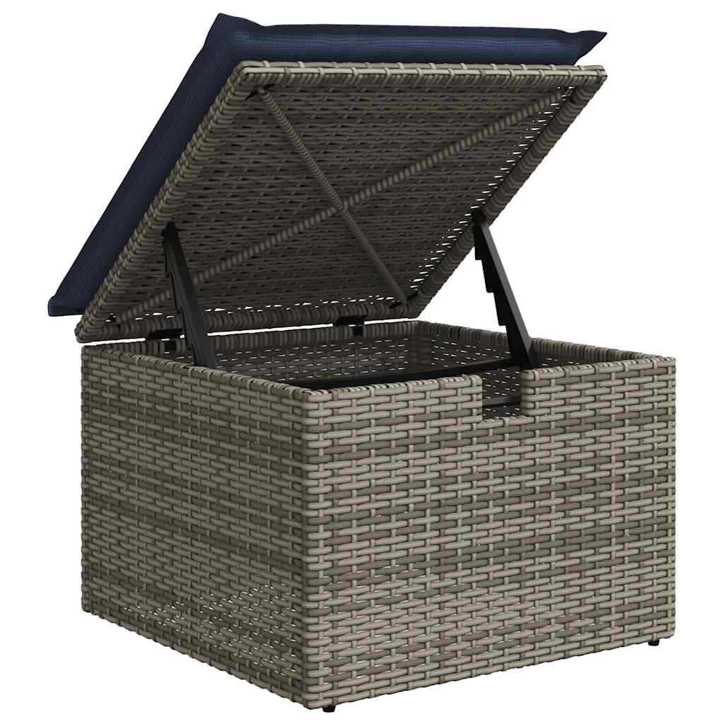 sofaesæt til haven 7 dele med hynder polyrattan grå