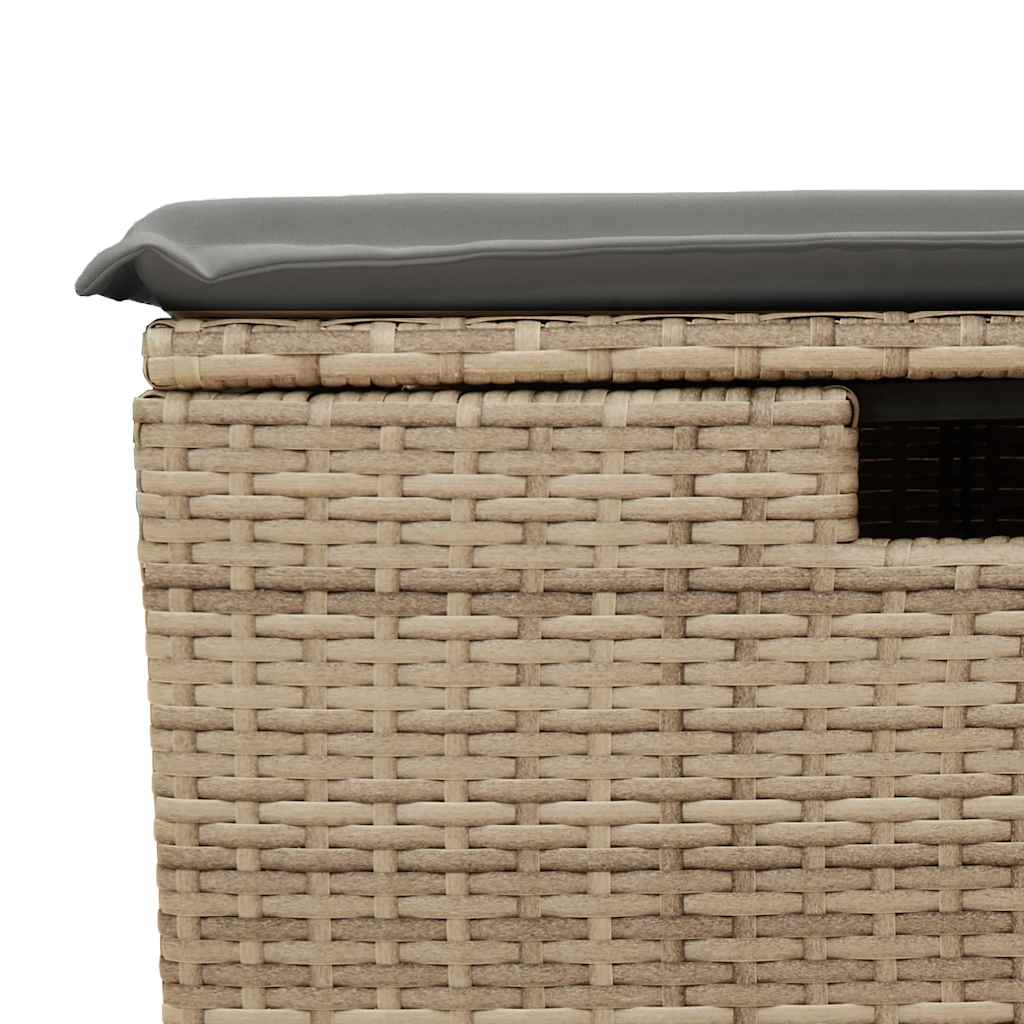 sofasæt til haven 4 dele med hynder polyrattan beige