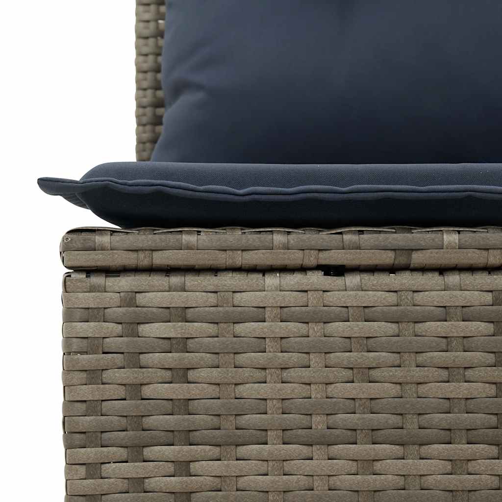 sofasæt til haven 4 dele med hynder polyrattan grå