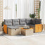 sofasæt til haven 7 dele med hynder polyrattan beige