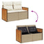 sofasæt til haven 8 dele med hynder polyrattan beige