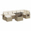 sofasæt til haven 8 dele med hynder polyrattan beige