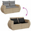sofasæt til haven 8 dele med hynder polyrattan beige