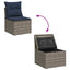 sofasæt til haven 9 dele med hynder polyrattan akacietræ grå
