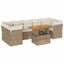 sofasæt til haven 8 dele med hynder polyrattan beige