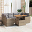 sofasæt til haven 7 dele med hynder polyrattan beige