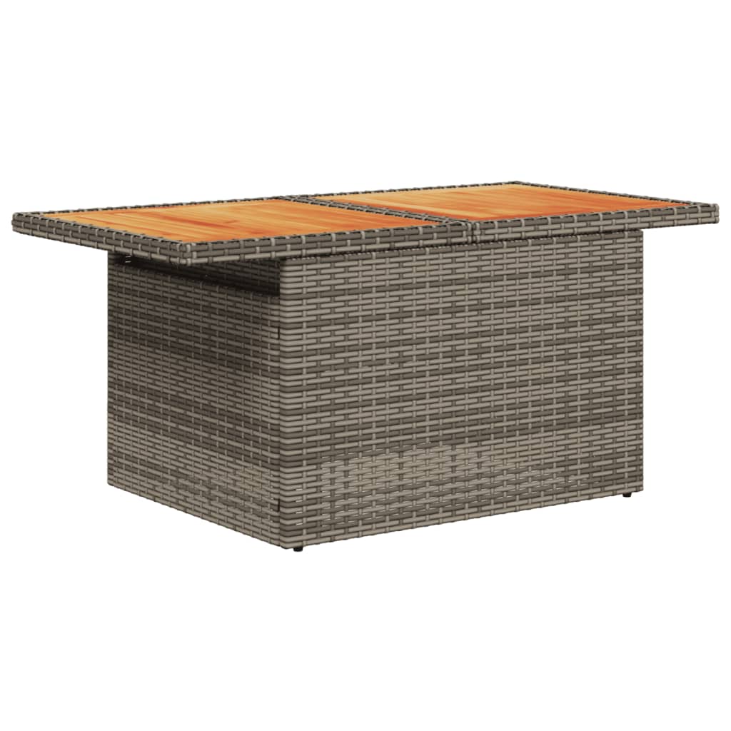 sofasæt til haven 9 dele med hynder polyrattan grå