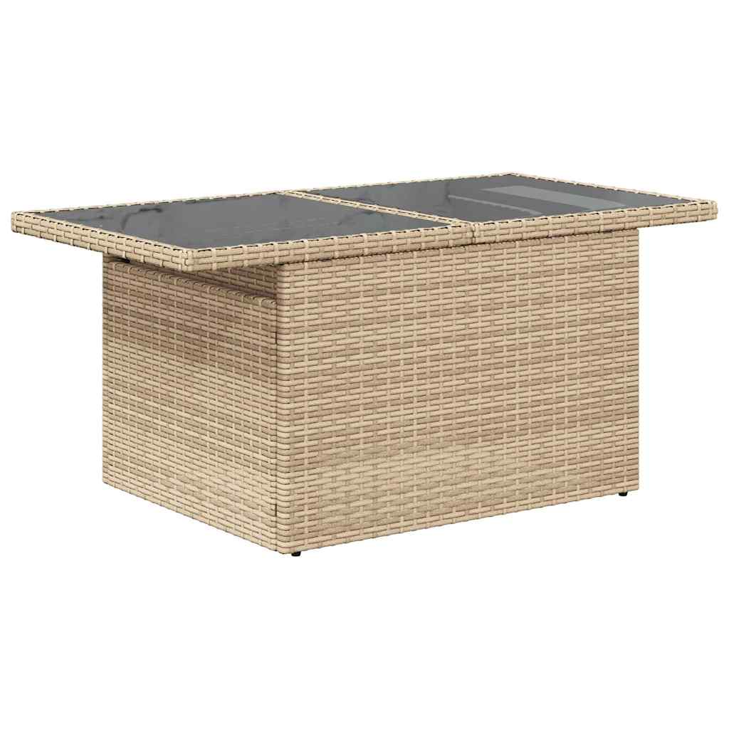sofasæt til haven 7 dele med hynder polyrattan beige
