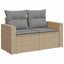 sofasæt til haven 8 dele med hynder polyrattan beige