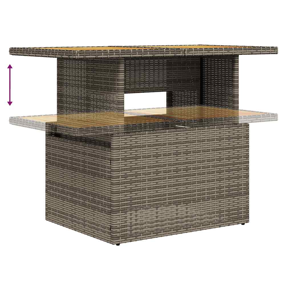 sofasæt til haven 8 dele med hynder polyrattan grå