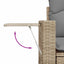 sofasæt til haven 7 dele med hynder polyrattan beige