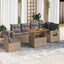 sofasæt til haven 7 dele med hynder polyrattan beige