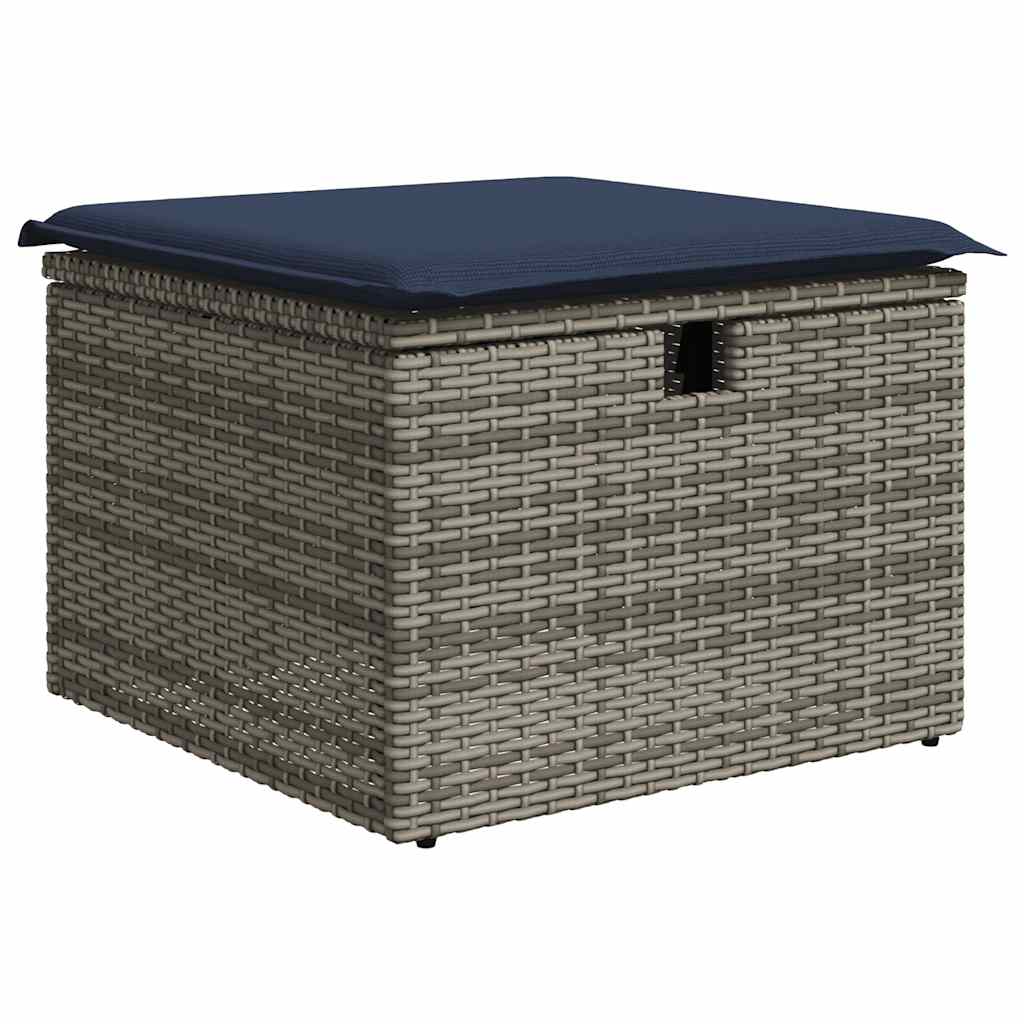 sofaesæt til haven 7 dele med hynder polyrattan grå
