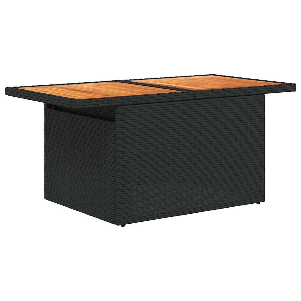 sofasæt til haven 10 dele med hynder polyrattan sort