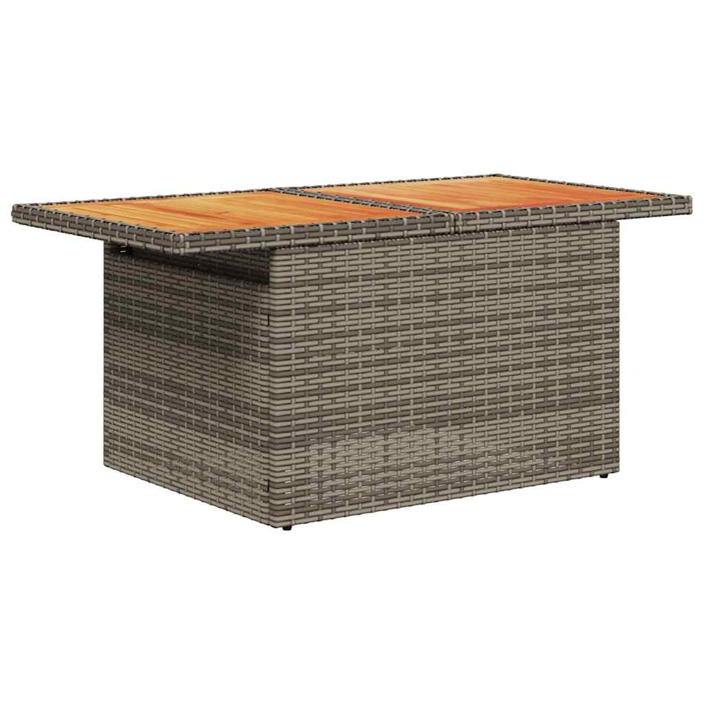 loungesæt til haven 11 dele med hynder polyrattan grå