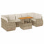 sofasæt til haven 8 dele med hynder polyrattan beige
