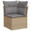 sofasæt til haven 7 dele med hynder polyrattan beige
