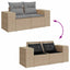 sofasæt til haven 7 dele med hynder polyrattan beige