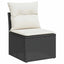 sofasæt til haven 9 dele med hynder polyrattan akacietræ sort