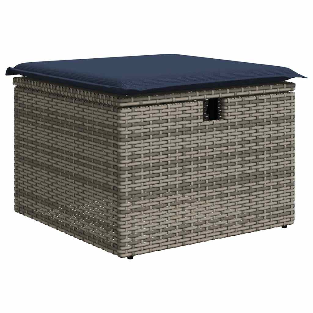 sofasæt til haven 8 dele med hynder polyrattan grå