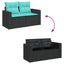 sofasæt til haven 8 dele med hynder polyrattan akacietræ grå