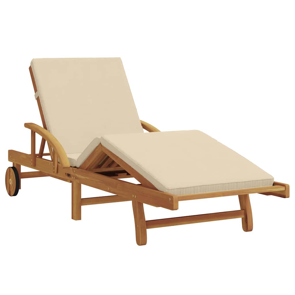 Solstol Beige 200 x 67 x 84 cm Massivt Akacietræ