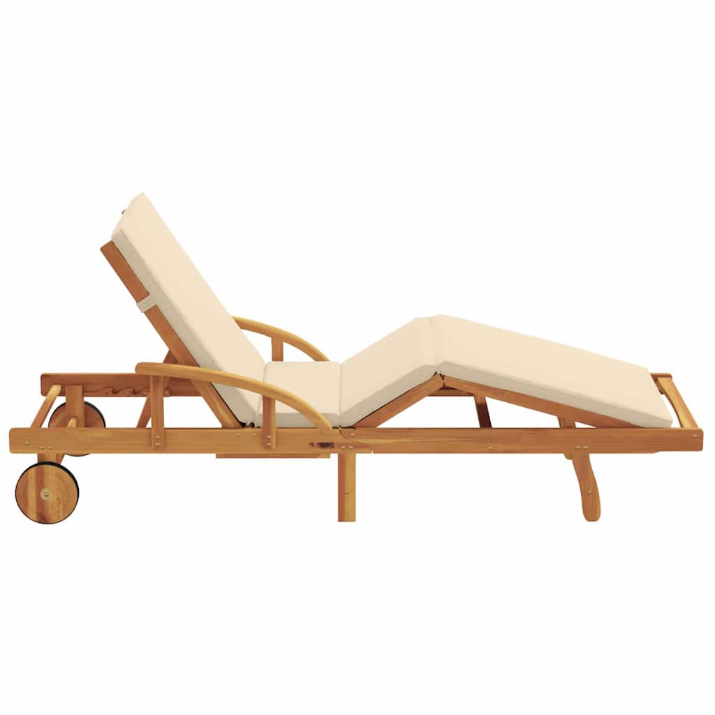 Solstol Beige 200 x 67 x 84 cm Massivt Akacietræ