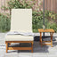 Solstol Brun og Creme 199 x 63 x 85 cm Massivt Akacietræ
