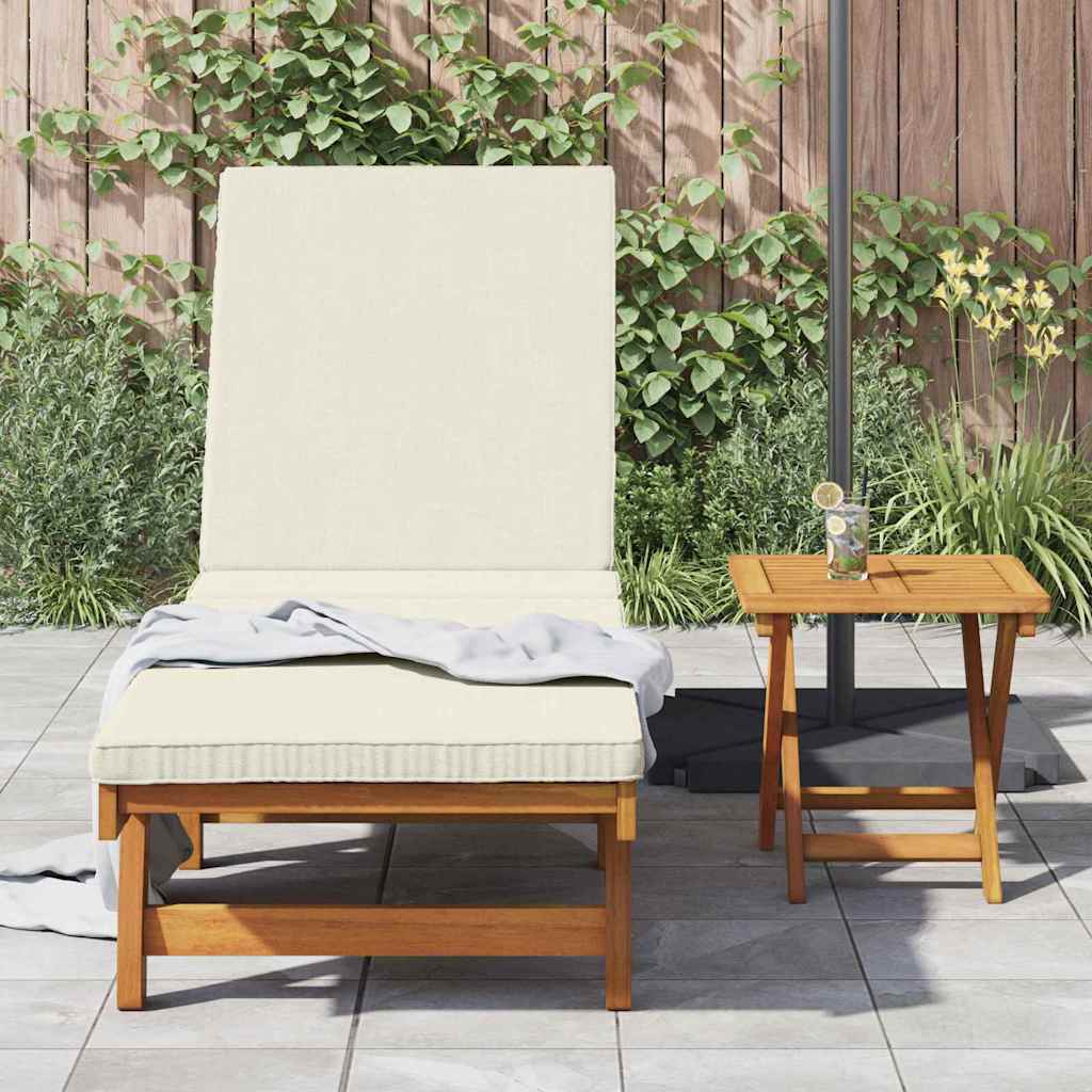 Solstol Brun og Creme 199 x 63 x 85 cm Massivt Akacietræ