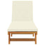 Solstol Brun og Creme 199 x 63 x 85 cm Massivt Akacietræ