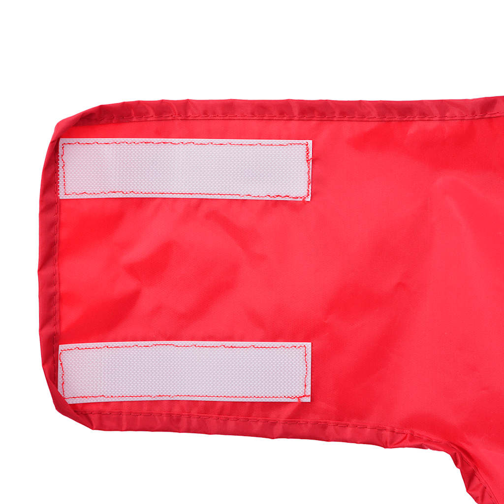 Hunderegnfrakke med refleksstriber polyester L rød