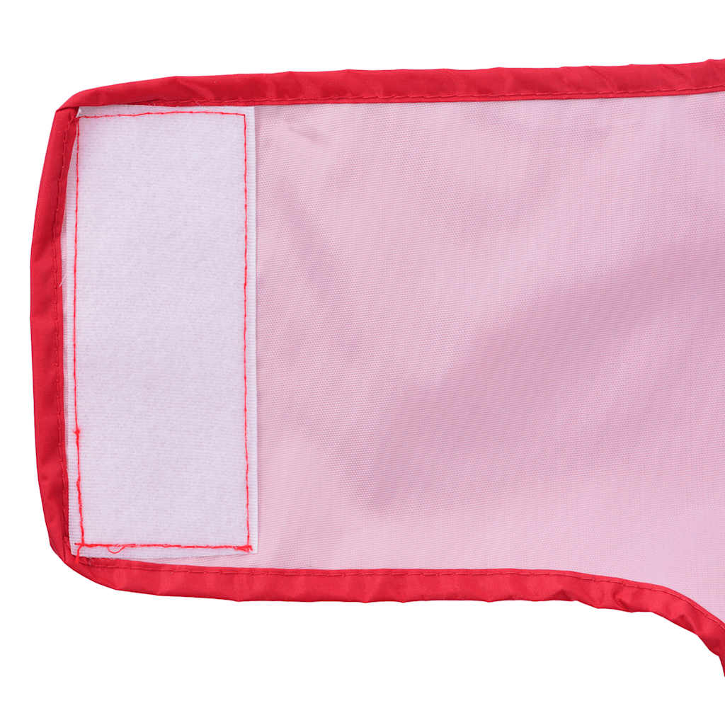 Hunderegnfrakke med refleksstriber polyester L rød