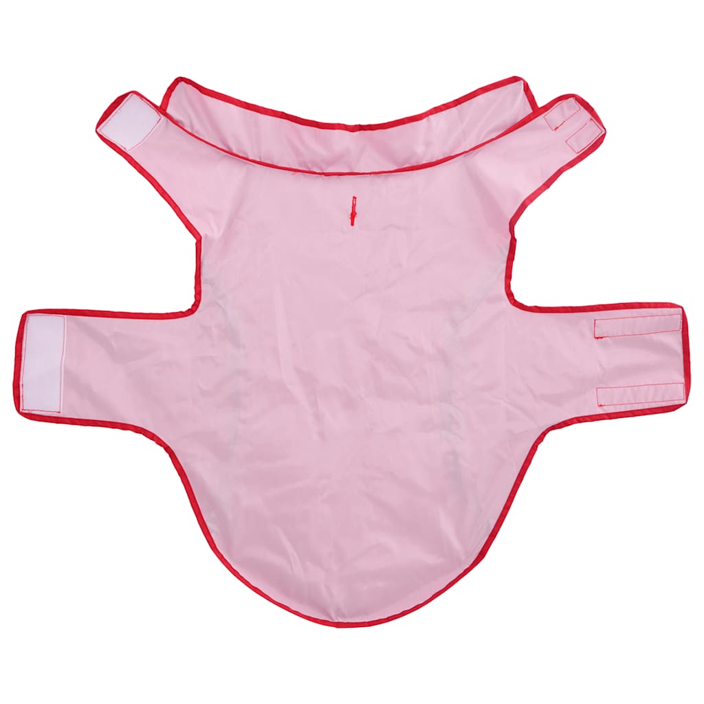 Hunderegnfrakke med refleksstriber polyester XL rød
