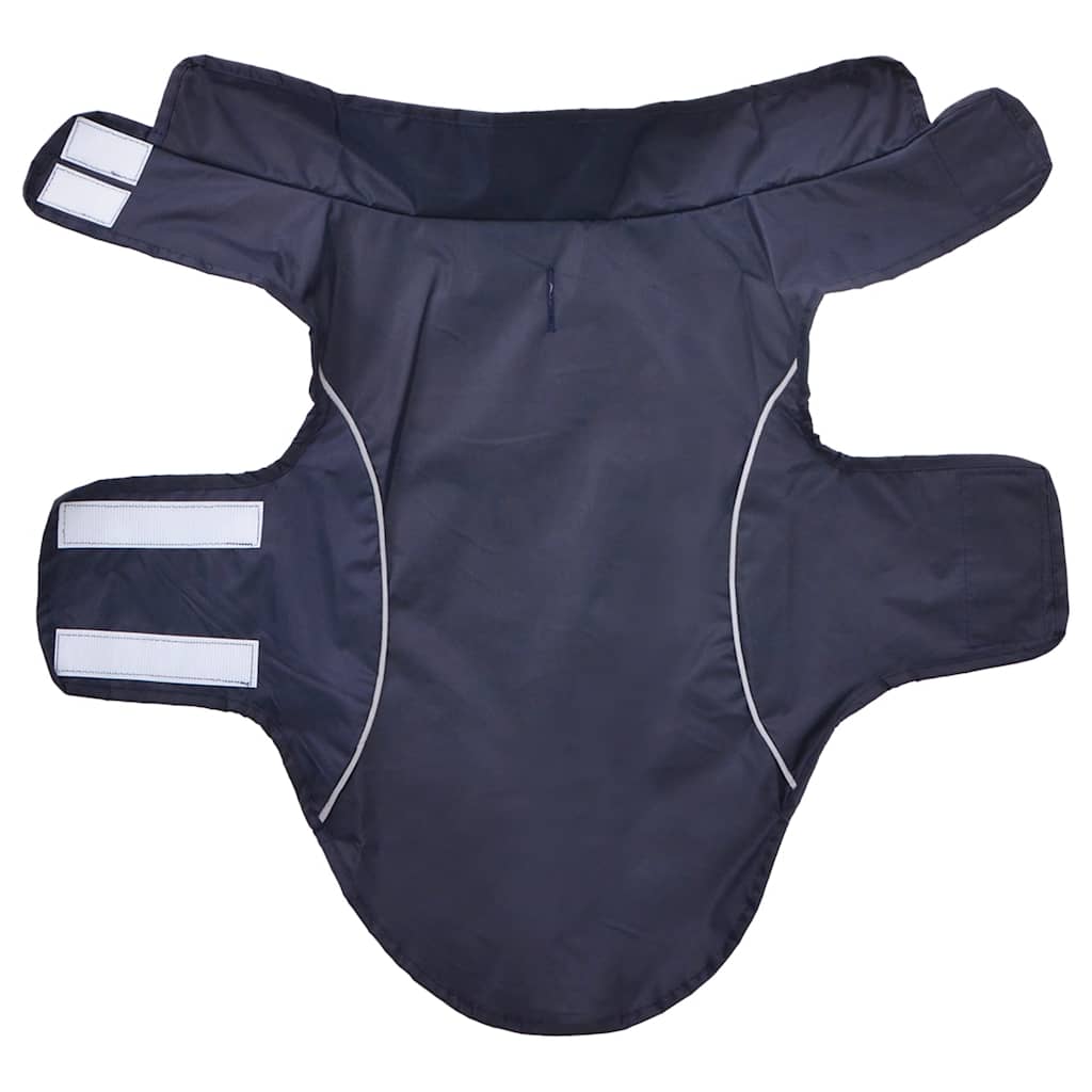 Hunderegnfrakke med refleksstriber polyester XS marineblå