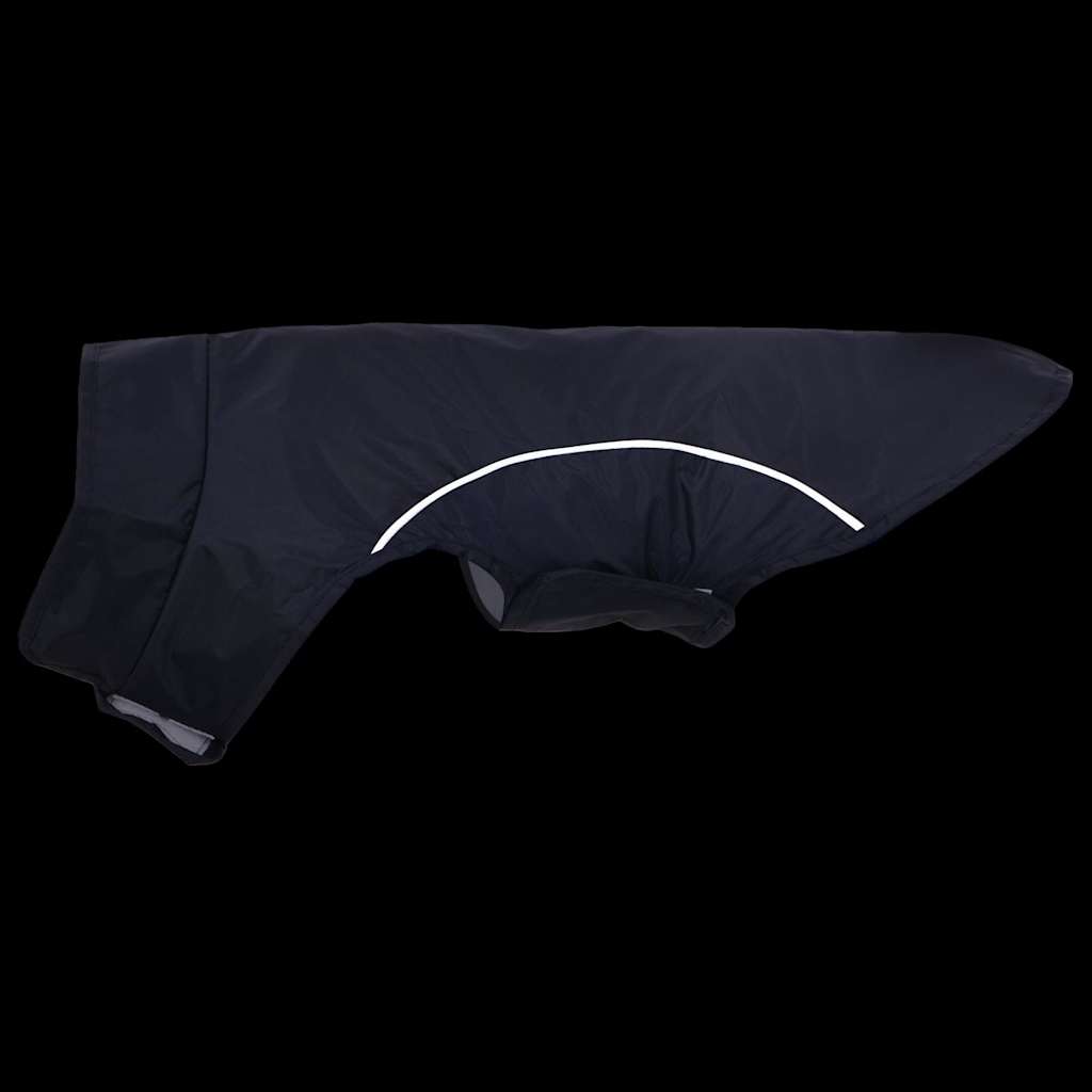 Hunderegnfrakke med refleksstriber polyester S marineblå
