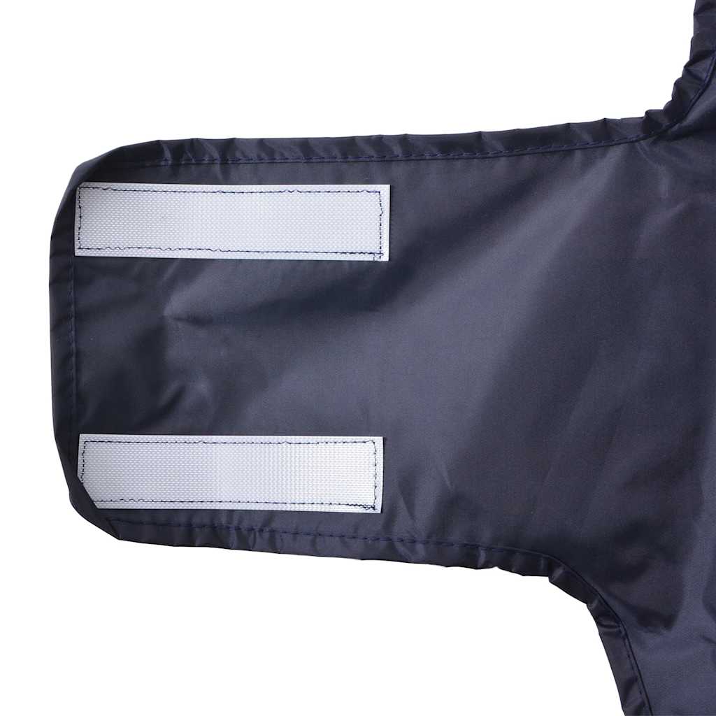 Hunderegnfrakke med refleksstriber polyester 2XL marineblå