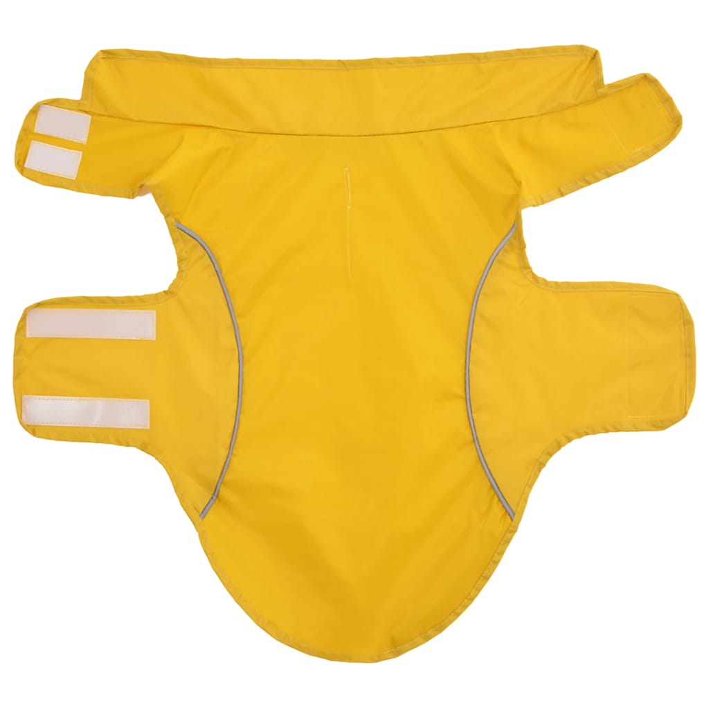 Hunderegnfrakke med refleksstriber polyester XXS gul