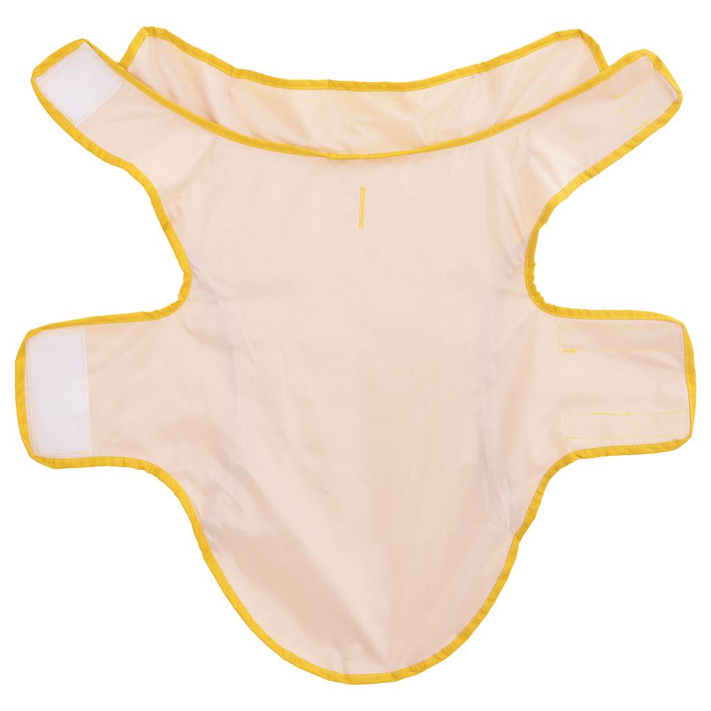 Hunderegnfrakke med refleksstriber polyester XXS gul