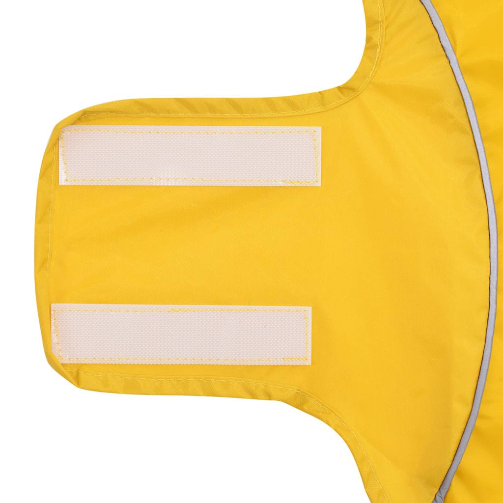 Hunderegnfrakke med refleksstriber polyester M gul