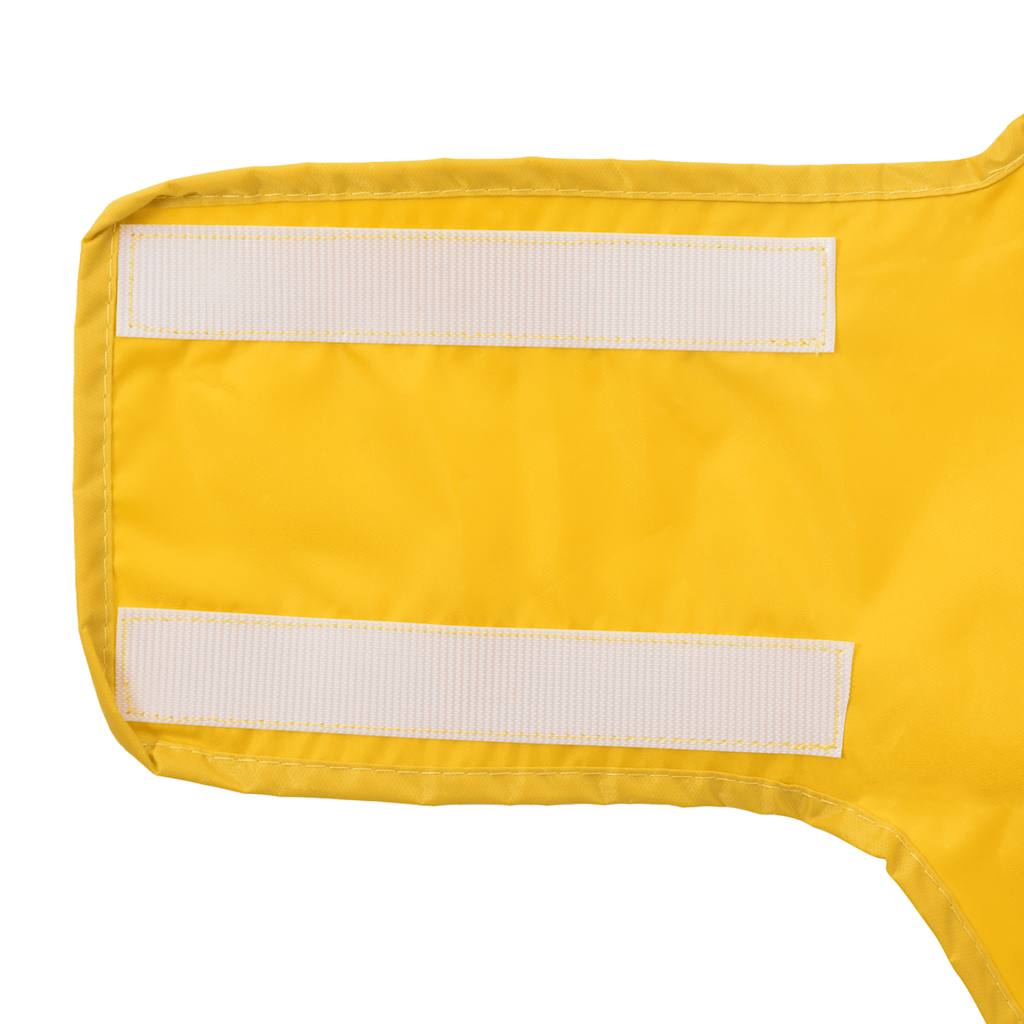 Hunderegnfrakke med refleksstriber polyester XL gul