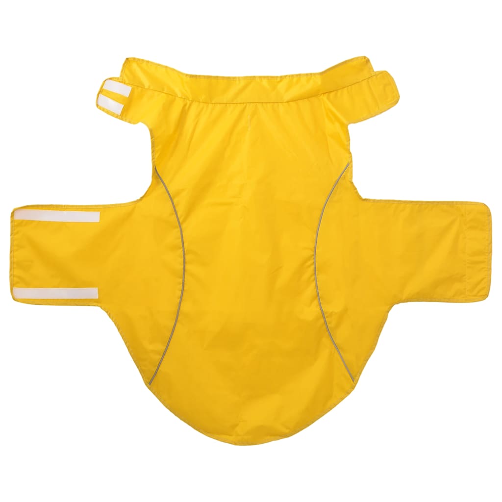 Hunderegnfrakke med refleksstriber polyester 4XL gul